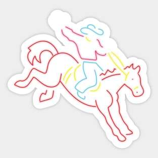 Rodeo Cowboy Light Design Sticker